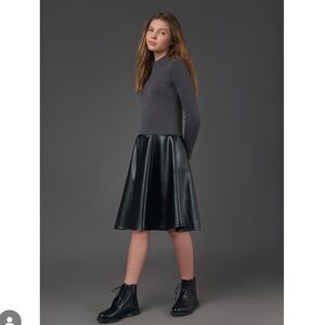 Zaikamoya leather and sweater dress